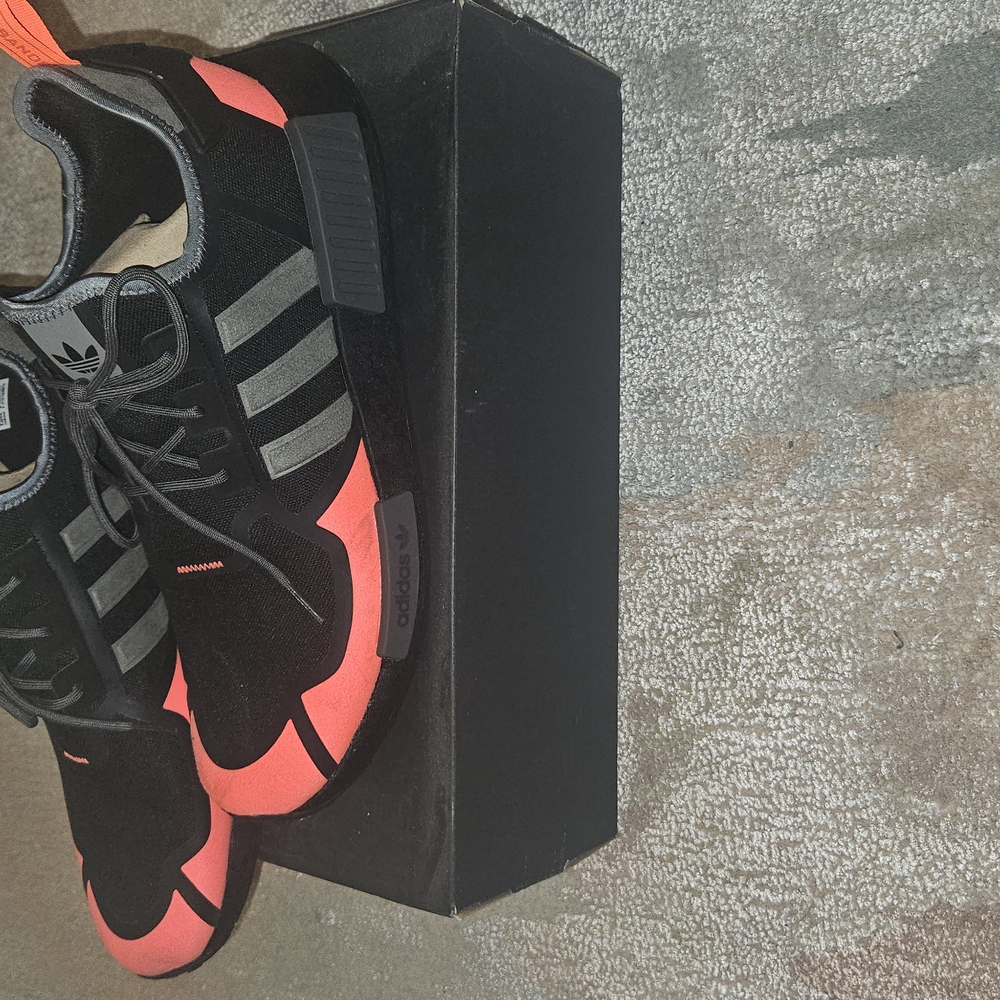 Adidas NMD R1 - Black and Red Sneakers - Size 14 - Picture 8 of 9